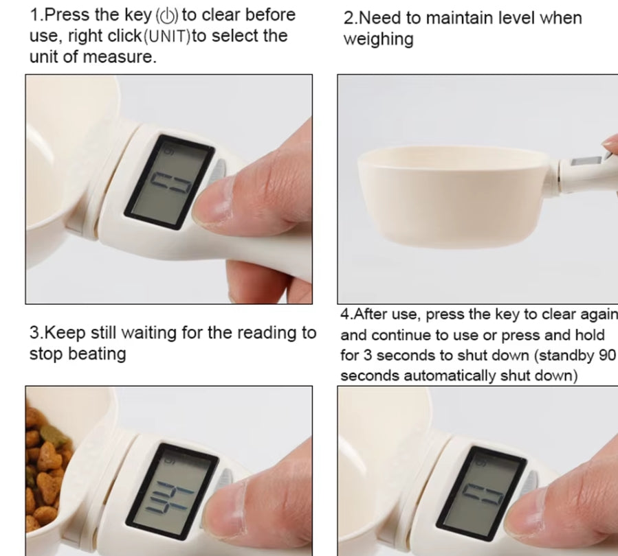 Electronic Dog Cat Food Measuring Cup