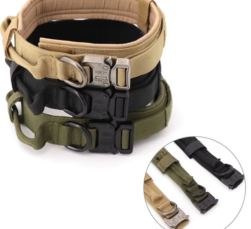 Tactical Dog Collar And Leash Set Control Handle