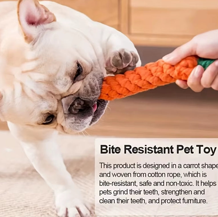 Pet carrot cotton rope toy